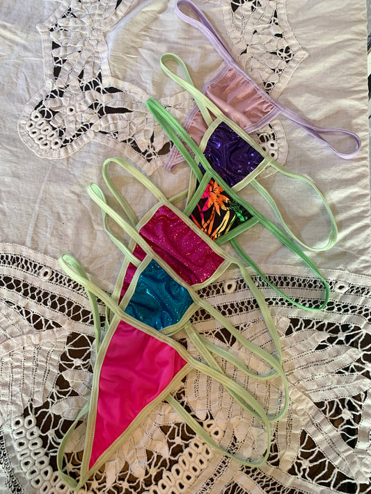Set of 6, G string panties, size medium, G strings, panties, swim bottoms, thongs, sexy string bikini, MaryAngelboutique