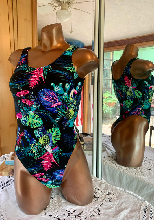 Medium, Birds in paradise, Palmer, one pieces, body suits, leotards, one piece suits swimsuit, bathing suits, bikini swimsuits, sexy bikinis, starwearusa, MaryAngelBoutique